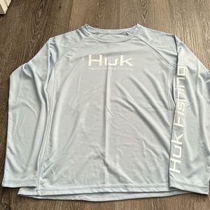 Baby blue boys Huk fishing shirt
